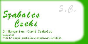 szabolcs csehi business card